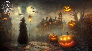 Halloween Ambience  Abandoned Haunted Town, Spooky Halloween Music with Rain Sounds