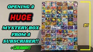 This MASSIVE POKEMON MYSTERY BOX sent by a SUBSCRIBER is INSANE!! + GIVEAWAY! (pokemon card opening)