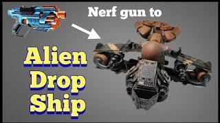 Kit bashing a Nerf toy into a Alien inspired spaceship. #howto #scratchbuild #kitbashing