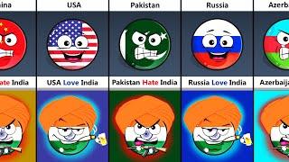 Some Countries Who Love and Hate India