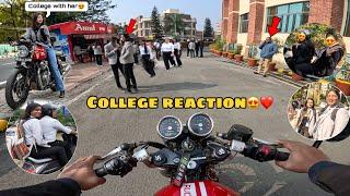 Taking Loud Superbike to College  | Continental gt 650 | Kawasaki z900 | Public Reaction