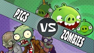 Pigs VS. Zombies - (angry Birds VS. Plants vs. Zombies) - Sprite Animation.