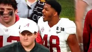 Alabama player on a rampage hits coach punches player.