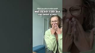 I want to post all of my content right away #contentcreator #contentcreation #funny