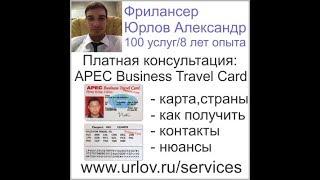 Apec business travel card деловая карта АТЭС