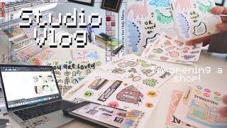 i'm starting my own sticker business! STUDIO VLOG 001: preparing for my shop opening