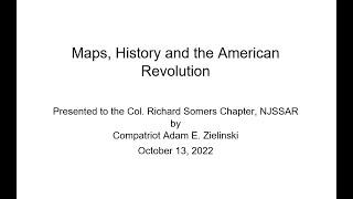 Maps, History and the American Revolution