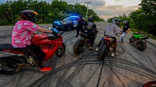 70+ MOTORCYCLES TAKEOVER THE HIGHWAY (COPS CALLED)