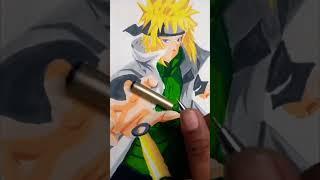 Drawing the yellow flash of konoha️#shorts #animedrawing