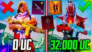  ПЕРВЫЙ МИФИК и УДАЧНАЯ ПРОКАЧКА АККАУНТА на 32000 UC В PUBG MOBILE! ПРОКАЧАЛ АККАУНТ В ПУБГ МОБАЙЛ