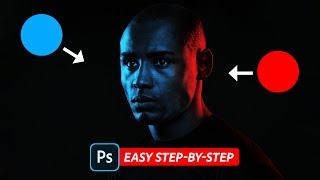 Simple Way To Apply a DUAL LIGHTING Effect In Photoshop!