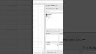 How to Create a Pivot Table in Excel #shorts