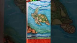 Cute Sea Turtle #art #aesthetic #shorts #viral #foryoupage #easydrawing