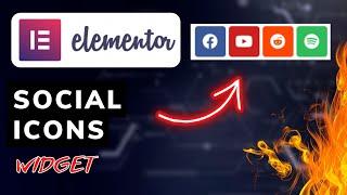 WordPress Social Icons - Elementor Widget