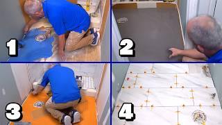 4 Steps to Perfect Bathroom Floor Tile