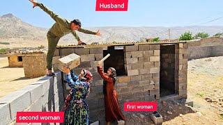 Husband completes roof of second wife's shelter: first wife's jealousy