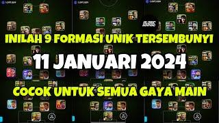 INILAH 9 FORMASI UNIK DEFAULT TERBARU | Setelah Pembaruan 11 Januari 2024 di eFootball 2024 Mobile