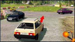 УСНУЛ За РУЛЕМ и НЕ ЗАМЕТИЛ КОЛЬЦО - BeamNg Drive