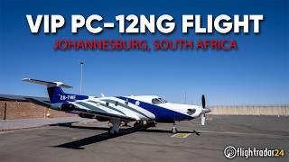 Flying the PC-12 over Johannesburg! (Fed Air luxury airplane)