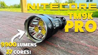 A Tiny Monster With 9900 Lumens! Nitecore TM9K PRO Review + Beam Test!