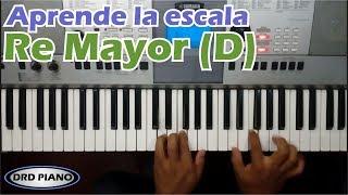 Aprende fácil la escala de Re Mayor (D) con acordes en Piano