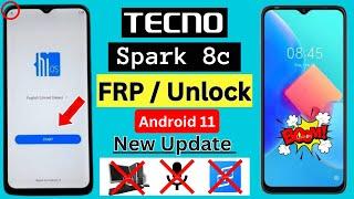 Tecno Spark 8c (KG5K) Android 11 Frp Bypass 2024 Without PC | New Security Google Account Unlock