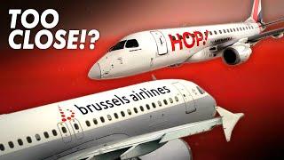 Meters from COLLISION in Paris! Brussels and HOP Airlines