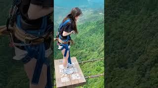 Bungee Jumping With Rope In Beautiful Place, :$ Asmr Bungee Jumping #shorts