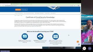 Introduction to Cloud Security Credentials (e.g. CSA CCSK and ISC2 CCSP)