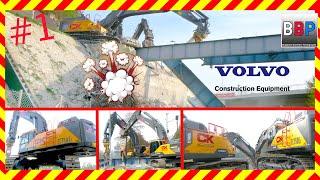 Volvo EC750E & EC480E, Abbruch Enzbrücke, Besigheim #1