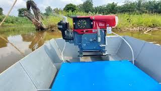 DIY mini diesel kubota dipasang diperahu kecil