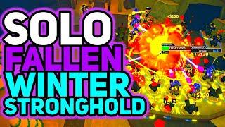 SOLO FALLEN - Winter Stronghold (2-Path Insane Map) - Tower Defense Simulator