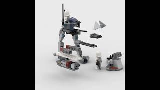 LEGO Star Wars AT-RT Walker and Speeder - Alternate Build of 75372 Clone Trooper & Droid Battle Pack