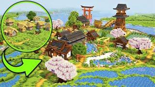 Cherry Blossom Village Transformation | Minecraft Timelapse