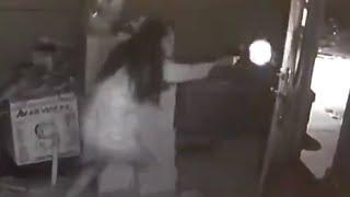 Woman Shoots at 3 Robbers, Killing 1 [CAUGHT ON TAPE]