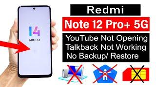 Redmi Note 12 Pro+ 5G FRP BYPASS {Youtube Not Open) | 100% Working (without pc)