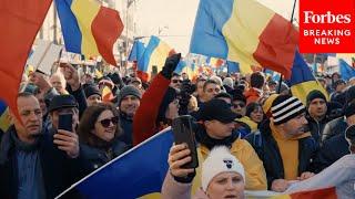 Far-Right AUR Party Leads Protest In Bucharest After Presidential Elections Are Annulled