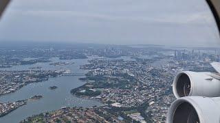 Singapore Airlines Airbus A380 take off at Sydney Kingsford Airport (SYD) to Singapore