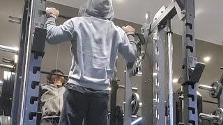 2024.12.03 [Back workout] Pull up, Mag grip pull down, T-bar row, Machine row