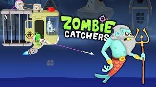 ОХОТА НА ПОСЛЕДНЕГО ЗОМБИ БОССА обитающего в Лагуне! Весёлая игра Zombie Catchers от Мобика