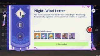 Night wind Letter Quest Walkthrough genshin impact