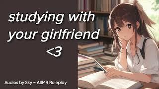 [ASMR] studying with your girlfriend [humming][keyboard clicks][sweet cuddles after]