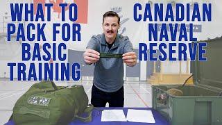 What to Pack for Basic Training: Canadian Navy Reserve Basic Military Qualification Kit List