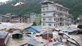 Mass Evacuation in Mexico! Mountains, rivers and houses collapse in Acapulco