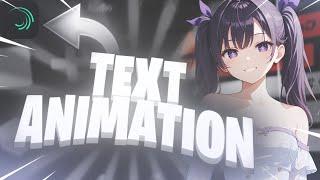 text animation on alight motion - tutorial AMV