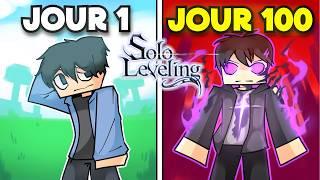 J'AI SURVÉCU 100 JOURS DANS MINECRAFT SOLO LEVELING !