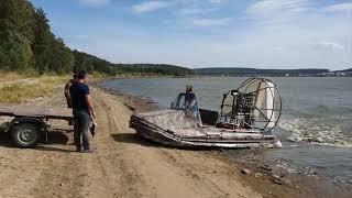 Мастер-класс как затащить аэролодку "Берег" на прицеп. Все просто ))