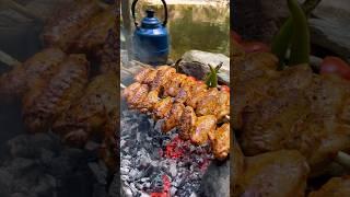 Şiş Çubukta Tavuk Kanat Izgara  / Cooking Chicken Wings on Skewer