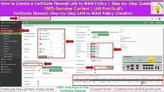 FortiGate Firewall : How to Create LAN to WAN Policy | Step-by-Step Guide | English | FortiGate 2024