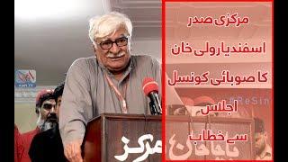 Asfandyar Wali Khan Speech at Provincial Council meeting